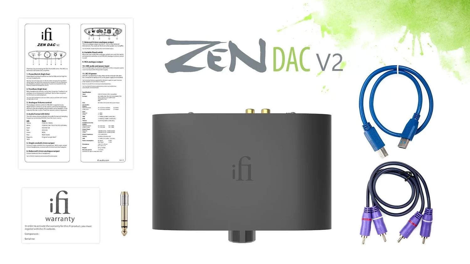 iFi audio 正しく ZEN DAC V2 USBDAC＋FURUTECHケーブル