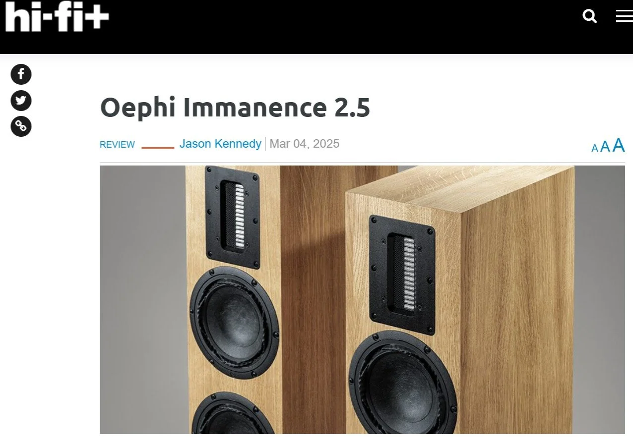 Walden High-End Audio OePhi Acoustics Immanence 2.5 Floor Standing Speaker