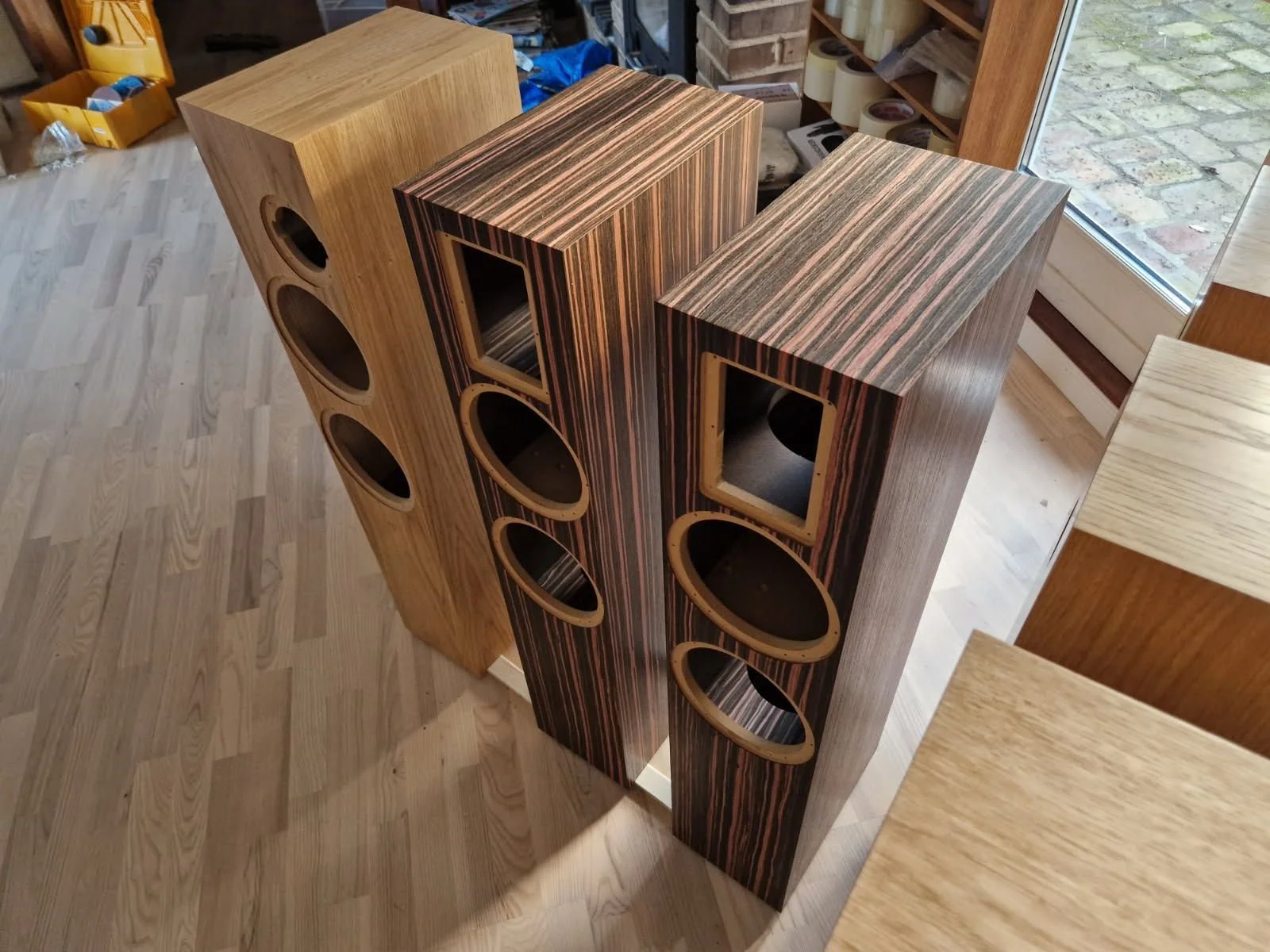 Our macassar-veneered OePhi Acoustics Immanence 2.5 speakers are in the making. A unique custom version of this very special speaker will soon be in our studio at Walden!

-&gt; On show during the weekend of Dec. 20 - 21. 

-&gt; Info &amp; registrat