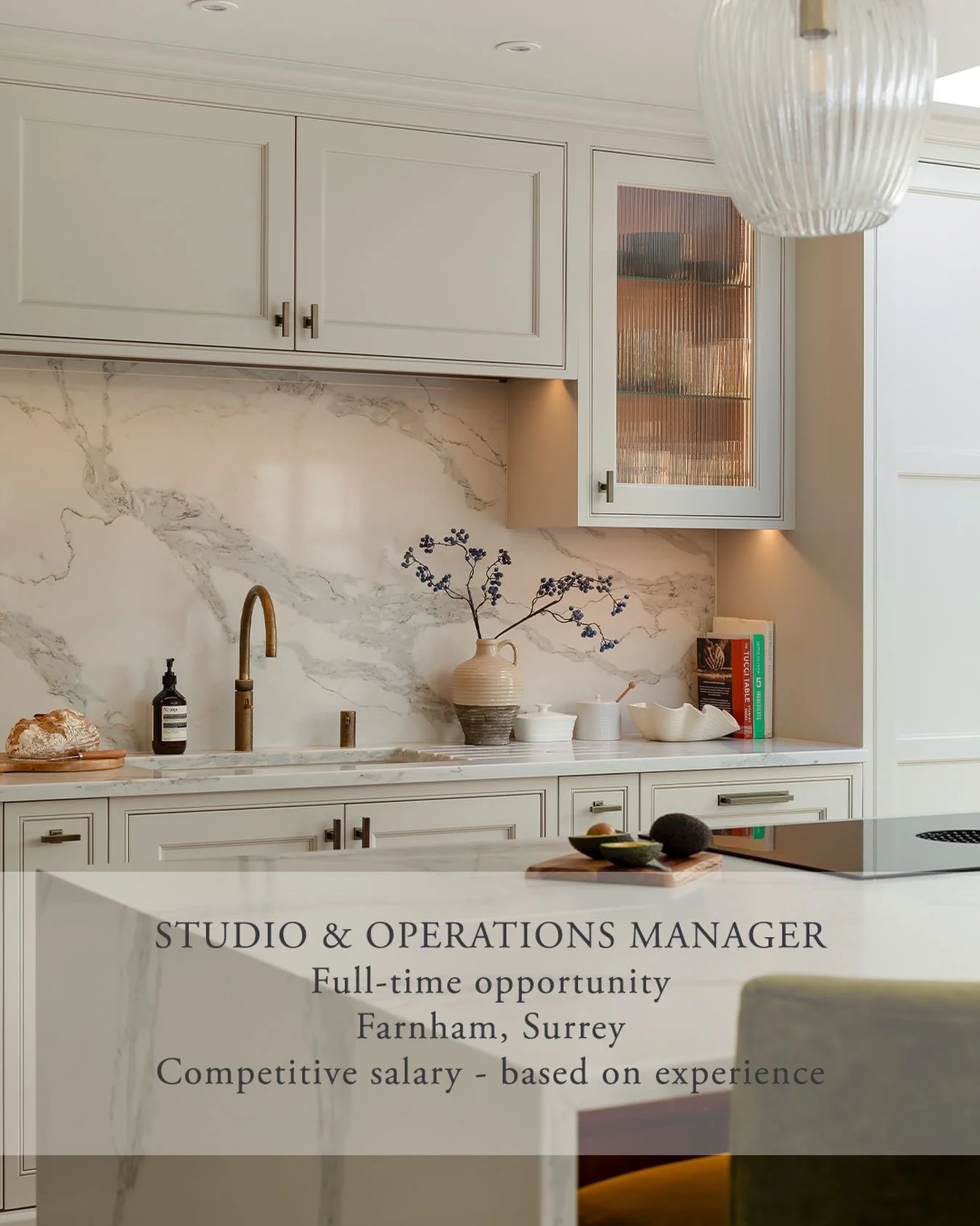 We&rsquo;re hiring!

As we continue to grow, we&rsquo;re looking to welcome a Studio &amp; Operations Manager to our team.

With the showroom getting busier, we&rsquo;re looking for a highly organised and commercially minded individual to join us ful