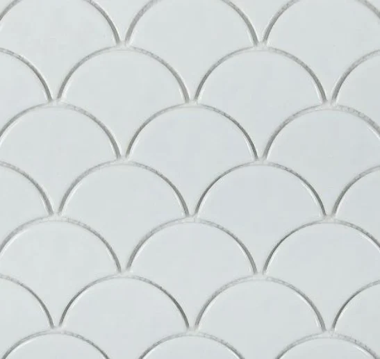 Elysium Residential Mosaic Tile (*ARM 40) / Collection: Snowglass / Color: Scale Ripple Polished - SKU: M4176 / Size: "11.50 x 12" - (Only size available!) / Click on picture above to see enhanced view!