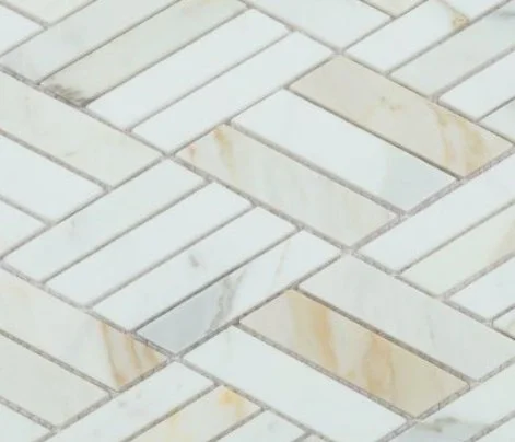 Elysium Residential Mosaic Tile (*ARM 24) / Collection: Diamond / Color: Calacatta Gold Honed - SKU: M4786 / Size: "10.75 x 12.50" - (Only size available!) / Click on picture above to see enhanced view!