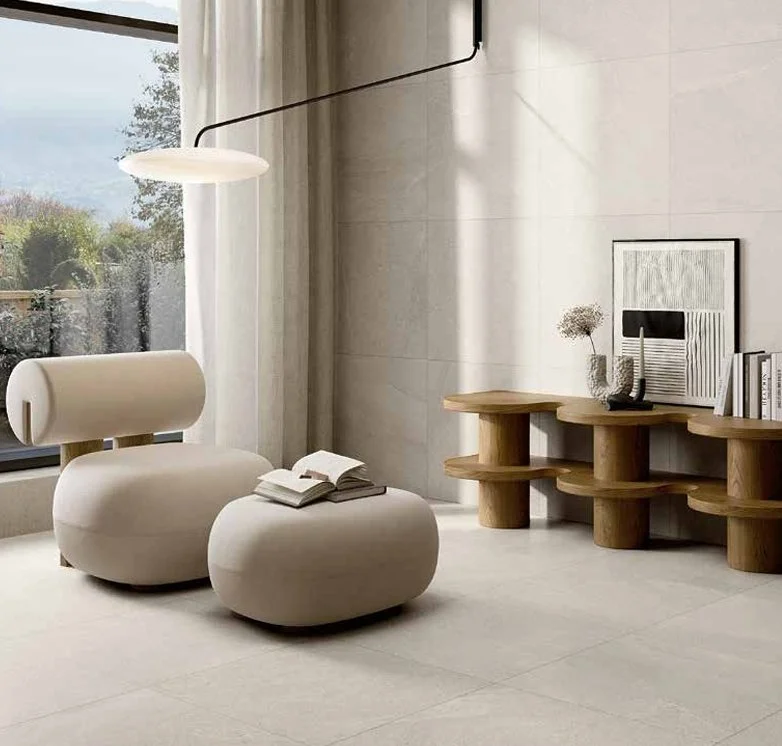Bolick Dist. Del Conca Residential Porcelain Tile / Collection: New England / Color: White -SKU: HEN10 / Size: 24" x 24" - (Available in more sizes!) / No link available to see enhanced view! 