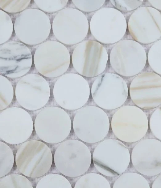 Elysium Residential Mosaic Tile (*ARM 32) / Collection: Penny / Color: Marble Large Calacatta Polished 2x2- SKU: M4231 / Size: "11.75 x 12" - (Only size available!) / Click on picture above to see enhanced view!