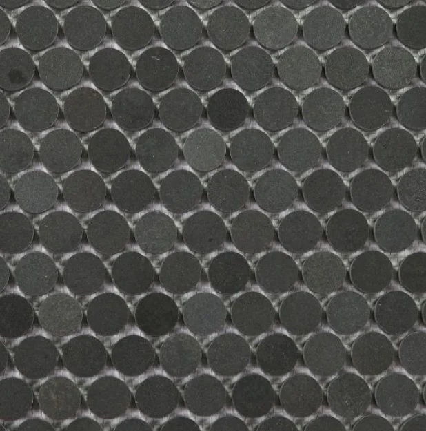 Elysium Residential Mosaic Tile (*ARM 28) / Collection: Penny / Color: Marble Basalt - SKU: M3985 / Size: "11 x 11.75" - (Only size available!) / Click on picture above to see enhanced view!