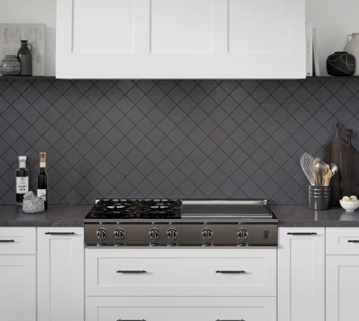 Esmer Residential Glazed Ceramic Wall Tile / Collection: Hues / Color: Ebony / SKU:   W21HUESEB0404 / Size: 4" x 4" - (Available in more sizes!) / Click on picture above to see enhanced view!