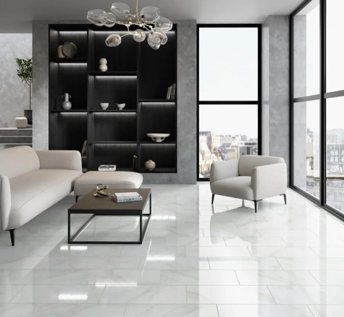 Esmer Residential Porcelain Floor Tile / Collection: Nobleza / Color: Lugo Polished / SKU: F19NOBLLU1224P / Size: 12" x 24" - (Available in more sizes and in a matte version!) / Click on picture above to see enhanced view! 