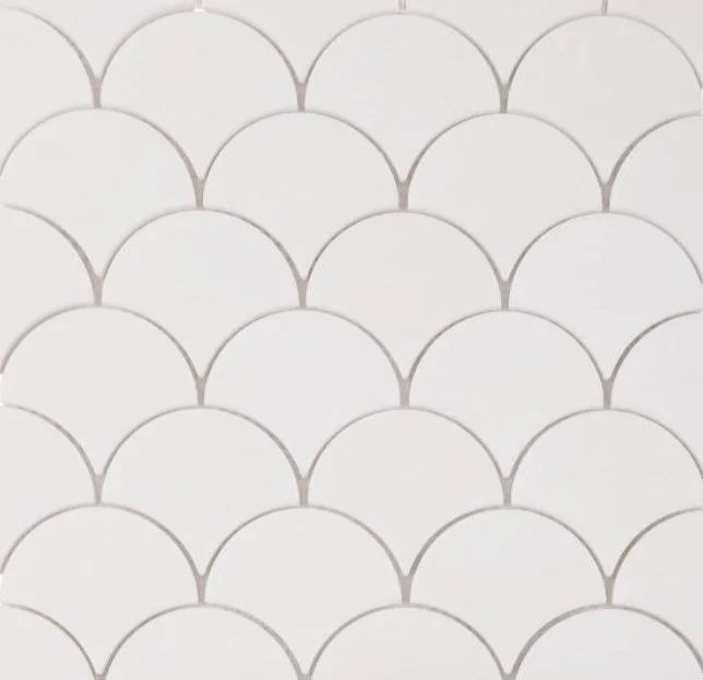 Elysium Residential Mosaic Tile (*ARM 18) / Collection: Dragon / Color: Scale Thassos - SKU: M686 / Size: "12 x 12" - (Only size available!) / Click on picture above to see enhanced view! 
