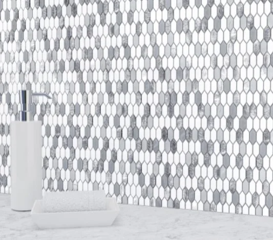Viking Dist. Anthology Residential Mosaic Wall Tiles / Collection: Royal Gems / Color: Regal Opal - SKU: ANTHRGRO / Size: "11.75 x 11.75" - (Only size available!) / No link available to see enhanced view!