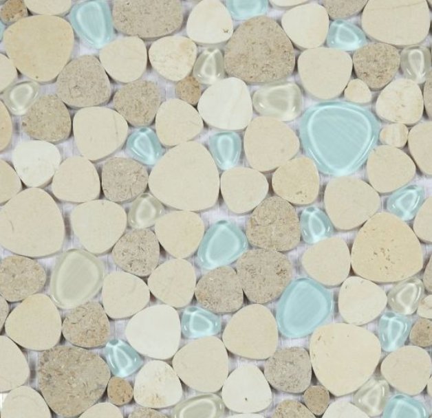 Elysium Residential Mosaic Tile (*ARM 21) / Collection: Peach / Color: Blue Roma - SKU: M4632 / Size: "12 x 12" - (Only size available!) / Click on picture above to see enhanced view!