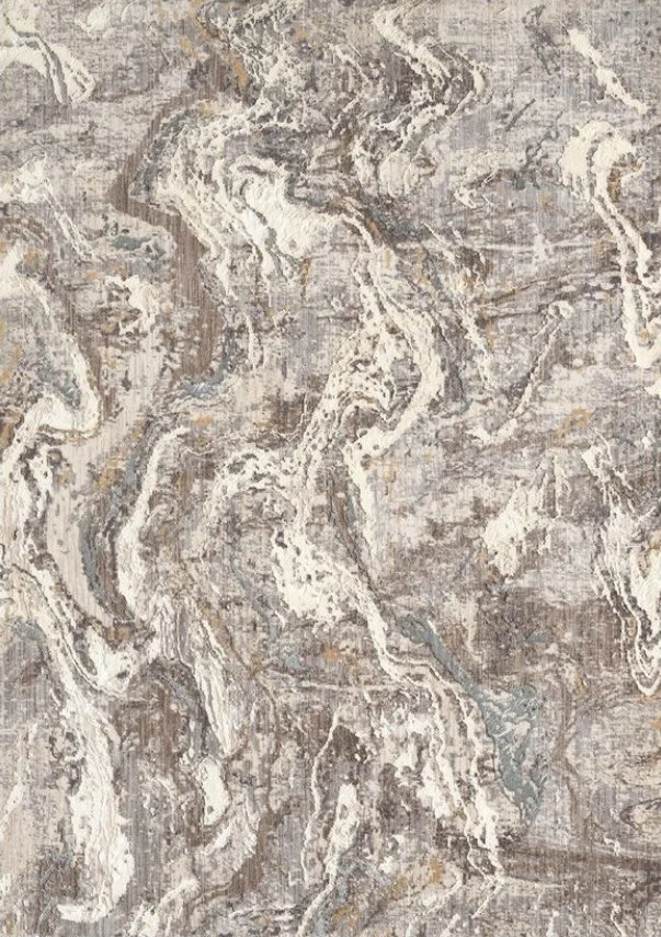 Marble pattern with swirling veins in shades of gray, white, and beige.