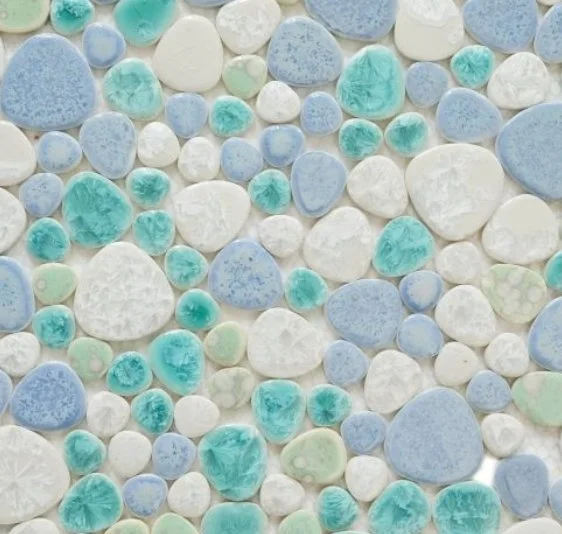 Elysium Residential Mosaic Tile (Can also be used in pools!) (*ARM 40) / Collection: Growing / Color: Glass Sea Pebble - SKU: M4615 / Size: "11.50 x 11.50" - (Only size available!) / Click on picture above to see enhanced view!