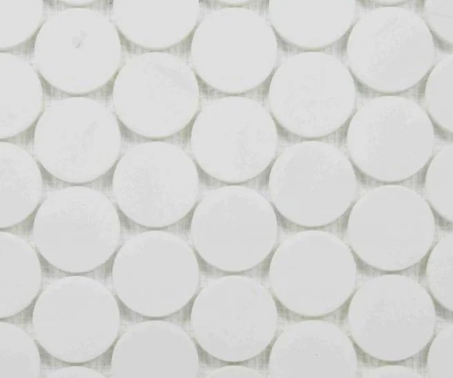 Elysium Residential Mosaic Tile (*ARM 32) / Collection: Penny / Color: Marble Large Dolomite Honed 2x2- SKU: M4443 / Size: "11.75 x 12" - (Only size available!) / Click on picture above to see enhanced view!