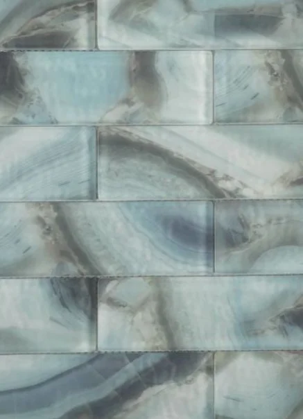 Elysium Residential Mosaic Tile (*ARM 29) / Collection: Art / Color: Onyx Ocean - SKU: M3770 / Size: "11.75 x 11.75" - (Only size available!) / Click on picture above to see enhanced view!