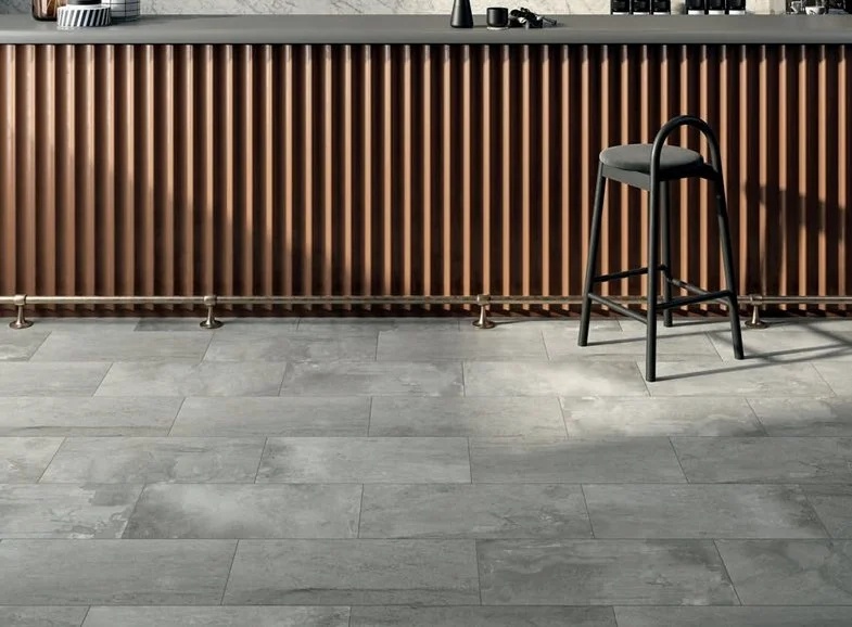 Bolick Dist. Del Conca Residential Porcelain Tile / Collection: Gotham / Color: Gray -SKU: GO05 / Size: 12" x 24" - (Available in more sizes!) / No link available to see enhanced view! 