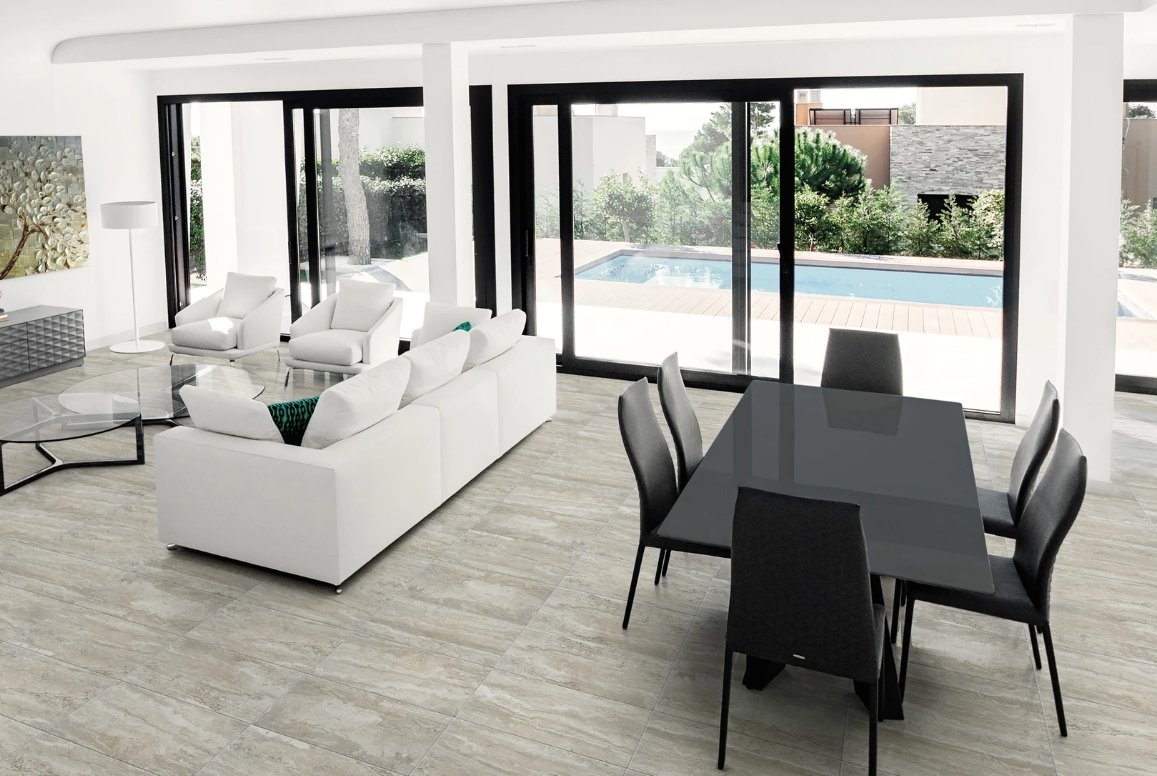 Brandon Co. Portobello America Residential Porcelain Floor Tile / Collection: Tivoli / Color: Natural / Size: 12" x 24" - (Available in more sizes!) / Click on picture above to see enhanced view! 