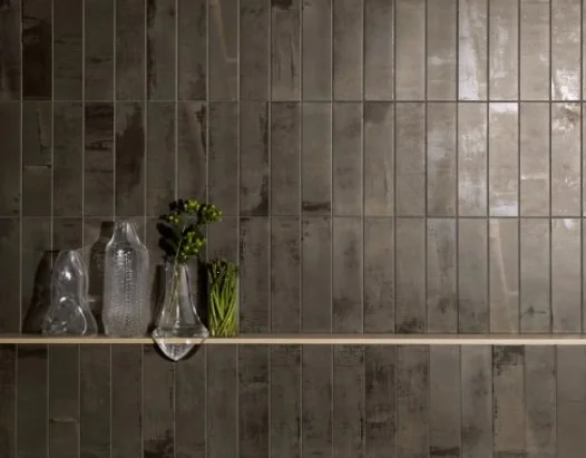 Viking Dist. ICTC Residential Porcelain Wall Tiles / Collection: Portobello Metalmood / Color: Iron Matte - SKU: PBMETIRO416 / Size: "4 x 16" - (More sizes available!) / No link available to see enhanced view!