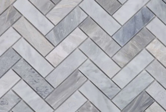 Elysium Residential Mosaic Tile (*ARM 7) / Collection: Herringbone / Color: Italian Grey - SKU: M992 / Size: 11" x 12.50" - (Only size available!) / Click on picture above to see enhanced view! 