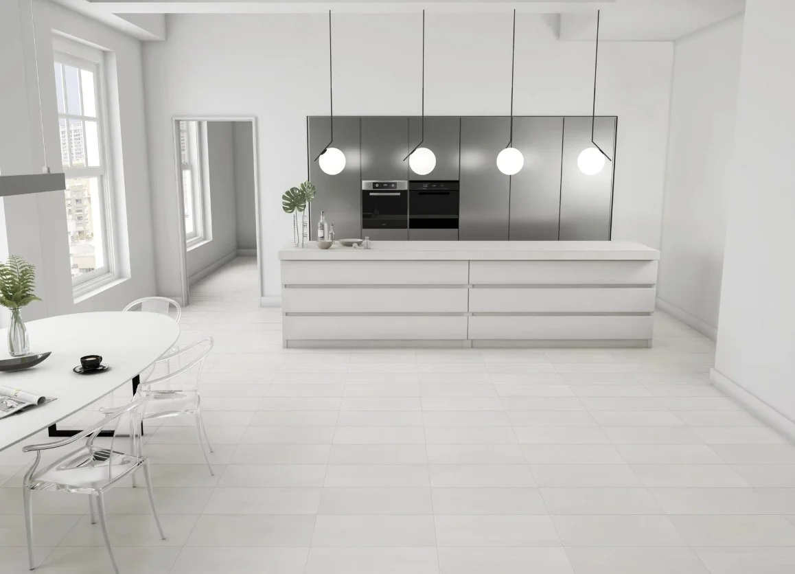 Brandon Co. Portobello America Residential Porcelain Floor Tile / Collection: Adrock / Color: Frost / Size: 12" x 24" - (Available in more sizes!) / Click on picture above to see enhanced view! 