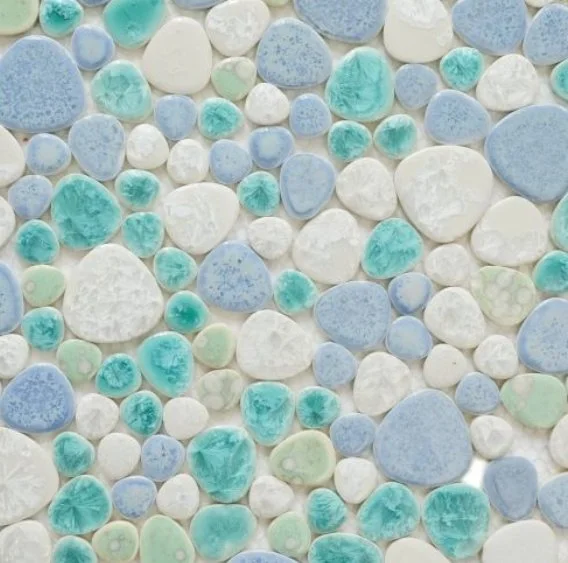 Elysium Residential Mosaic Tile (Can also be used in pools!) (*ARM 40) / Collection: Growing / Color: Glass Sea Pebble - SKU: M4615 / Size: "11.50 x 11.50" - (Only size available!) / Click on picture above to see enhanced view!