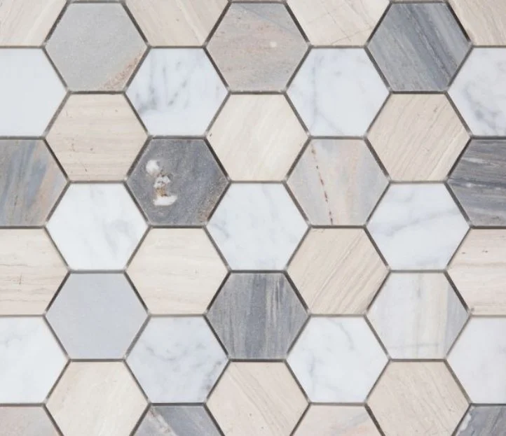 Elysium Residential Mosaic Tile (*ARM 5) / Collection: Hexagon / Color: Blue - SKU: M935 / Size: 11.75" x 12" - (Only size available!) / Click on picture above to see enhanced view! 