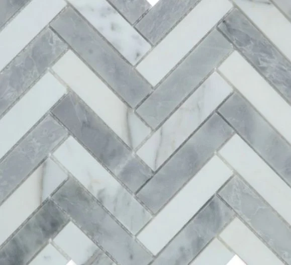 Elysium Residential Mosaic Tile (*ARM 20) / Collection: Herringbone / Color: City Grey - SKU: MO1072 / Size: "11.25 x 11.25" - (Only size available!) / Click on picture above to see enhanced view!
