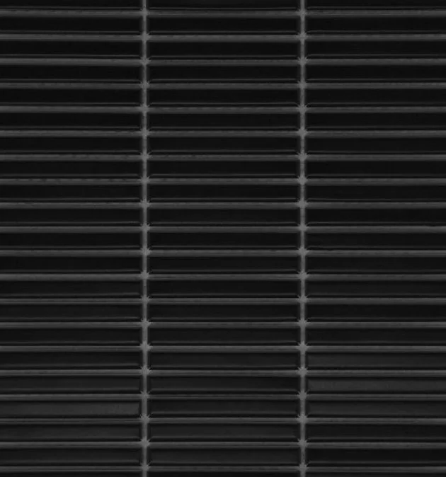 Elysium Residential Mosaic Tile (Can also be used in pools!) (*ARM 41) / Collection: Hulu / Color: Black Band Matte - SKU: M3998 / Size: "11.25 x 12" - (Only size available!) / Click on picture above to see enhanced view!