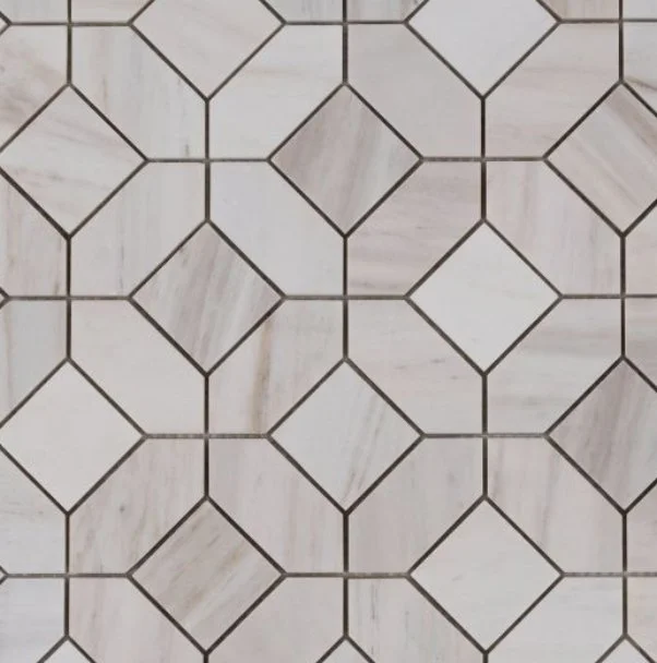 Elysium Residential Mosaic Tile (*ARM 24) / Collection: Eclipse / Color: Wooden White Honed - SKU: M4777 / Size: "13 x 13" - (Only size available!) / Click on picture above to see enhanced view!