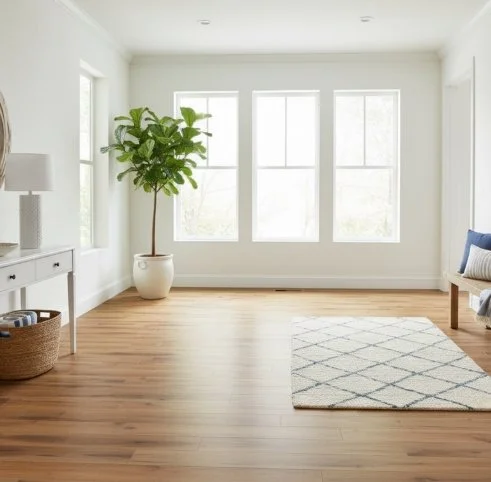 Mountain Scapes Flooring Residential Luxury Vinyl Plank / Collection: Cascade Falls / Color: Hazel Wood / (Also available in 3 other colors!) / Click on picture above to see additional colors! 