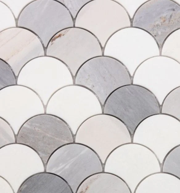 Elysium Residential Mosaic Tile (*ARM 18) / Collection: Dragon / Color: Marble Blue - SKU: MO1073 / Size: "12 x 12" - (Only size available!) / Click on picture above to see enhanced view! 