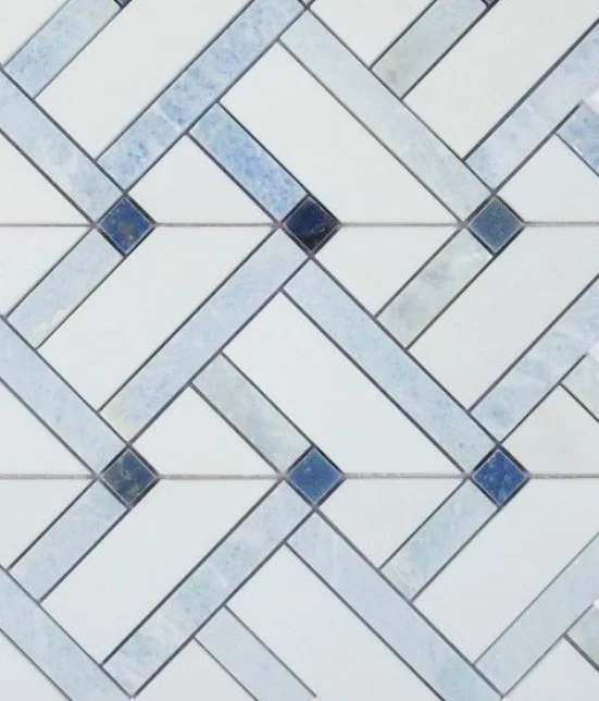 Elysium Residential Mosaic Tile (*ARM 20) / Collection: Herringbone / Color: Royal Sapphire - SKU: M4108 / Size: "11.75 x 12.25" - (Only size available!) / Click on picture above to see enhanced view!