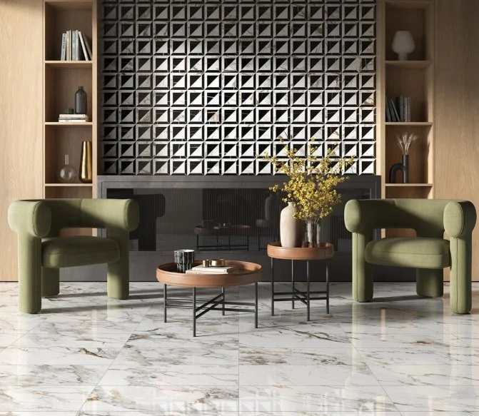 Viking Dist. Florida Tile Residential Porcelain Wall & Floor Tile / Collection: Indulge / Color: Breccia Capraia - SKU: FTIIND5036x36 / Size: 36" x 36" - (Available in more sizes!) / Click on picture above to see enhanced view! 