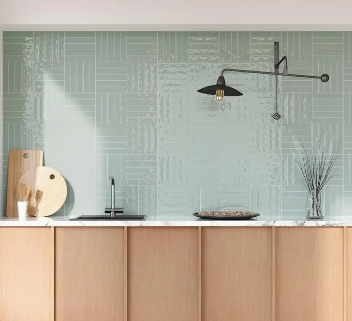 Esmer Residential Glazed Ceramic Wall Tile / Collection: Vidaro / Color: Mint / SKU:  W14VIDAMI0210P / Size: 2" x 10" - (Available in more sizes!) / Click on picture above to see enhanced view!