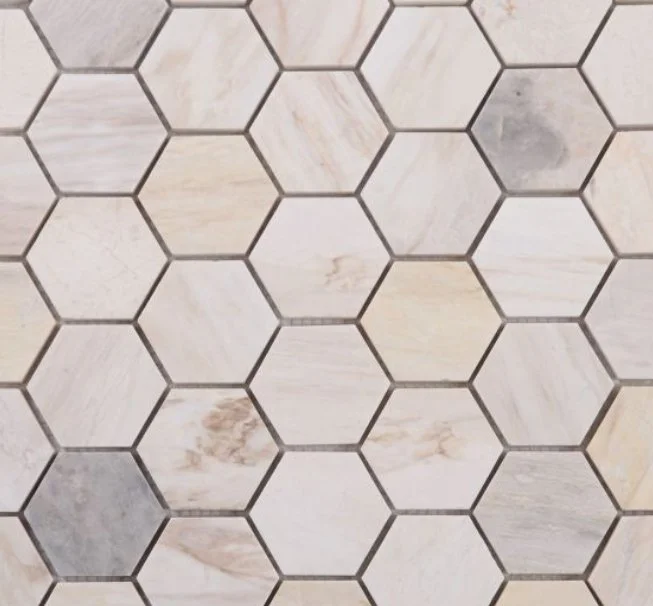Elysium Residential Mosaic Tile (*ARM 5) / Collection: Hexagon / Color: Eura Polished 2x2 (Eurasian) - SKU: M3728 / SKU: M3730 (For 2x2 Honed) / Size: 11.75" x 12" - (Only 1 other style available - (2x2 Honed) 11.75 x 12!) / Click on picture above to