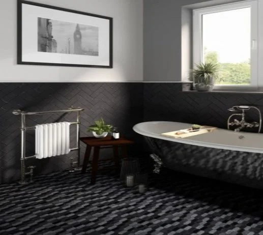 Viking Dist. Anthology Residential Mosaic Wall Tiles / Collection: The Finish Line / Color: Shadow Getaway - SKU: ANTHFLSG / Size: "13 x 13" - (Only size available!) / No link available to see enhanced view!
