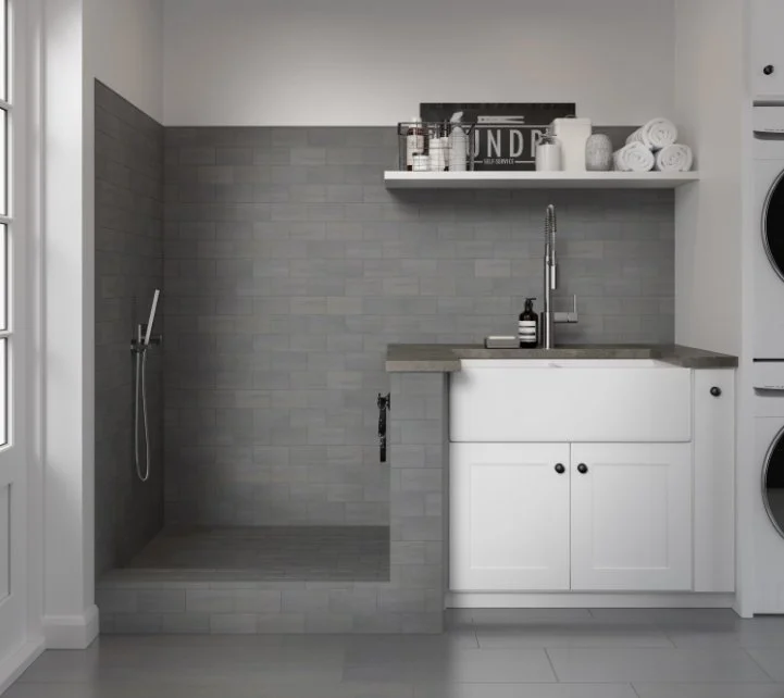 Esmer Residential Porcelain Floor Tile / Collection: Prodigy / Color: Mill Polished / SKU: F19PRODMI1224P / Size: 12" x 24" - (Available in more sizes and in a matte version!) / Click on picture above to see enhanced view!