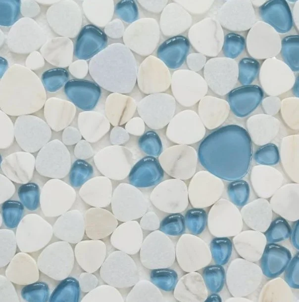 Elysium Residential Mosaic Tile (*ARM 21) / Collection: Peach / Color: Royal Blue - SKU: M4888 / Size: "12 x 12" - (Only size available!) / Click on picture above to see enhanced view!