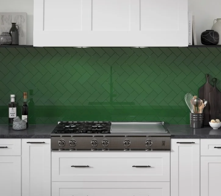 Esmer Residential Glazed Ceramic Wall Tile / Collection: Catch / Color: Clover / SKU: F14CATCCL0306P / Size: 6" x 18" - (Available in more sizes!) / Click on picture above to see enhanced view! 