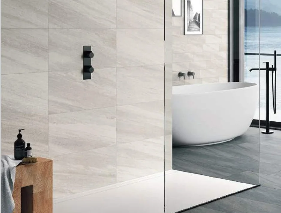 Bolick Dist. Del Conca Residential Porcelain Tile / Collection: Quartzite / Color: Bianco-SKU: HQT10 / Size: 12" x 24" - (Available in more sizes!) / No link available to see enhanced view! 