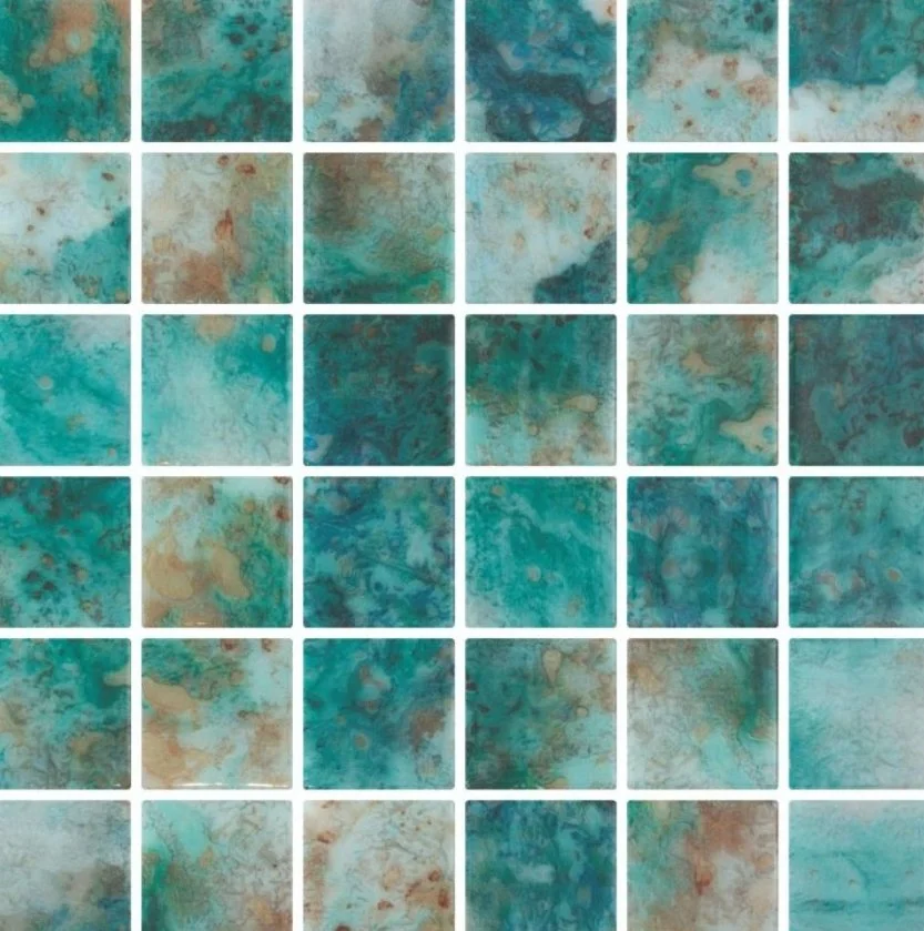 Elysium Residential Mosaic Tile (Can also be used in pools!) (*ARM 48) / Collection: Vanguard / Color: Penta Green - SKU: M4161 / Size: "12.25 x 12.25" - (Only size available!) / Click on picture above to see enhanced view!