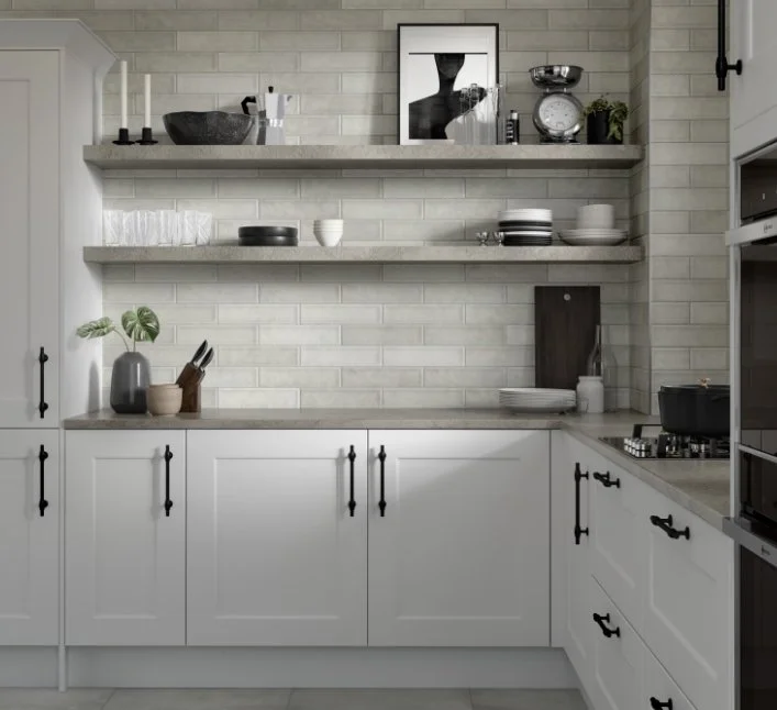 Esmer Residential Glazed Ceramic Wall Tile / Collection: Raku / Color: Silver / SKU:  W32RAKUSI0312MP26 / Size: 3" x 12" - (Available in more sizes!) / Click on picture above to see enhanced view!