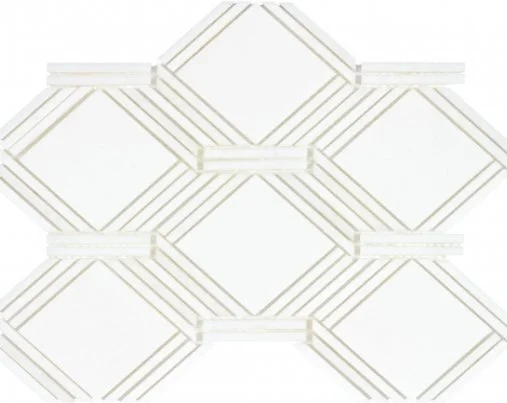 Viking Dist. Anthology Residential Mosaic Wall Tiles / Collection: The Finish Line / Color: Regal Regency White - SKU: ANTHFLRW / Size: "10 x 12" - (Only size available!) / No link available to see enhanced view!