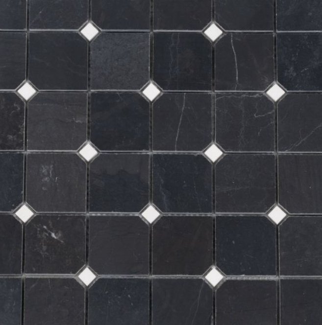 Elysium Residential Mosaic Tile (*ARM 25) / Collection: Clipped / Color: Square Bluestone - SKU: M4778 / Size: "12 x 12" - (Only size available!) / Click on picture above to see enhanced view!