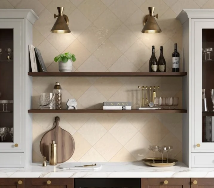 Emser Residential Glazed Ceramic Wall Tile / Collection: Passion / Color: Crema / SKU:  SKU: W32PASSCR0909 / Size: 9" x 9" - (Available in more sizes!) / Click on picture above to see enhanced view! 