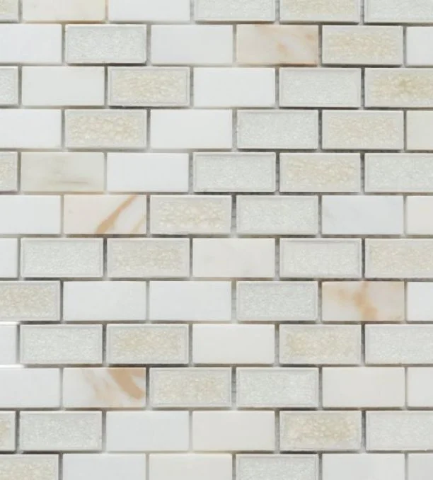 Elysium Residential Mosaic Tile (Can also be used in pools!) (*ARM 46) / Collection: Swiss / Color: Calacatta Brick - SKU: M4903/ Size: "11.75 x 11.75" - (Only size available!) / Click on picture above to see enhanced view!