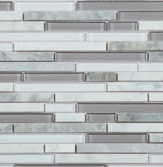 Elysium Residential Mosaic Tile (*ARM 10) / Collection: Linear Montage / Color: Grey - SKU: M833 / Size: 11.75" x 12" - (Only size available!) / Click on picture above to see enhanced view!