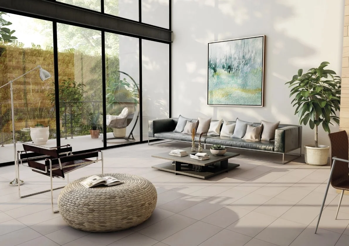 Brandon Co. Portobello America Residential Porcelain Floor Tile / Collection: Fusion / Color: Sand / Size: 12" x 24" - (Available in more sizes!) / Click on picture above to see enhanced view! 