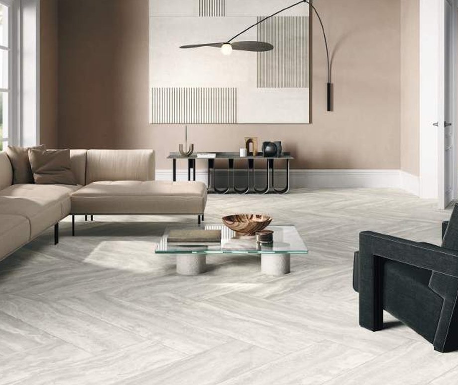 Bolick Dist. Del Conca Residential Porcelain Tile / Collection: Navona / Color: Bianco Rect. -SKU: NV10 / Size: 12" x 48" - (Available in more sizes!) / No link available to see enhanced view! 