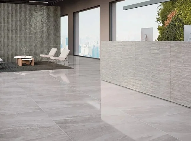 Bolick Dist. Armada Residential Porcelain Tile / Collection: Storm / Color: Gray (Polished) - SKU: AM-900139E / Size: 12" x 24" - (Available in more sizes!) / No link available to see enhanced view! 