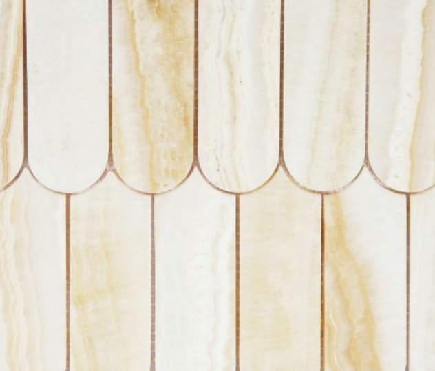 Elysium Residential Mosaic Tile (*ARM 17) / Collection: Piano / Color: Onyx Ivory Polished - SKU: M4382 / Size: "10 x 11.75" - (Only size available!) / Click on picture above to see enhanced view! 